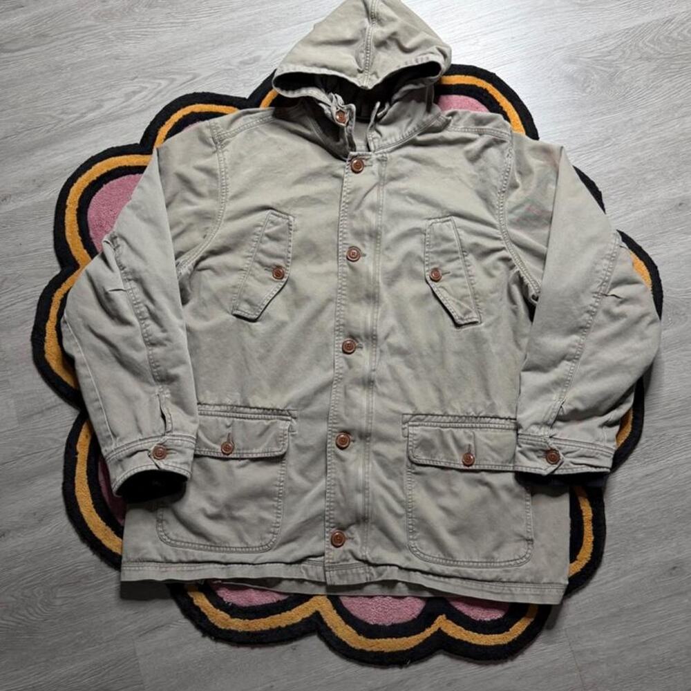 Vintage Y2K Old Navy Hooded Utility Field Jacket Size 2XL Parka